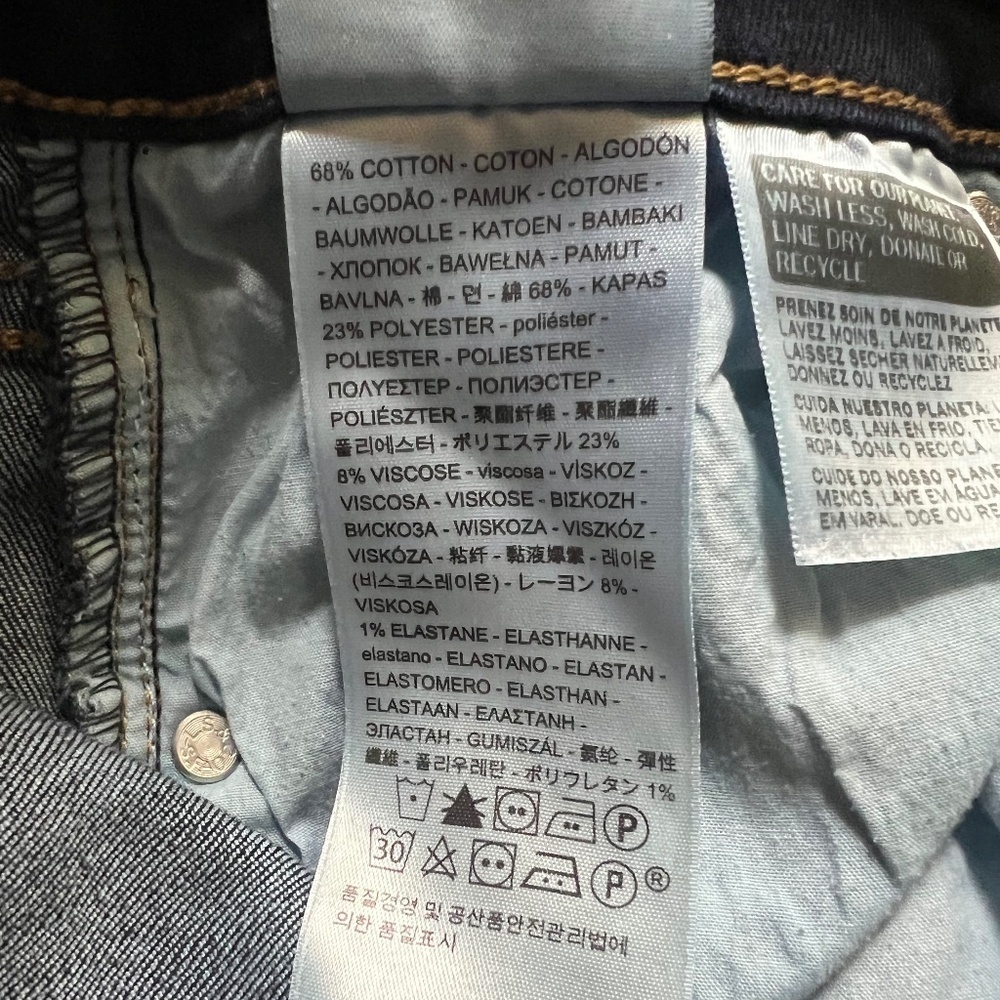 Levi's 505 Women's Classic Dark Denim High Rise Straight Leg Jean Size 12 EUC - Picture 6 of 8